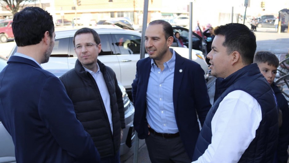 Ricardo Anaya, exdirigente del PAN con Marko Cortés, actual dirigente del partido.