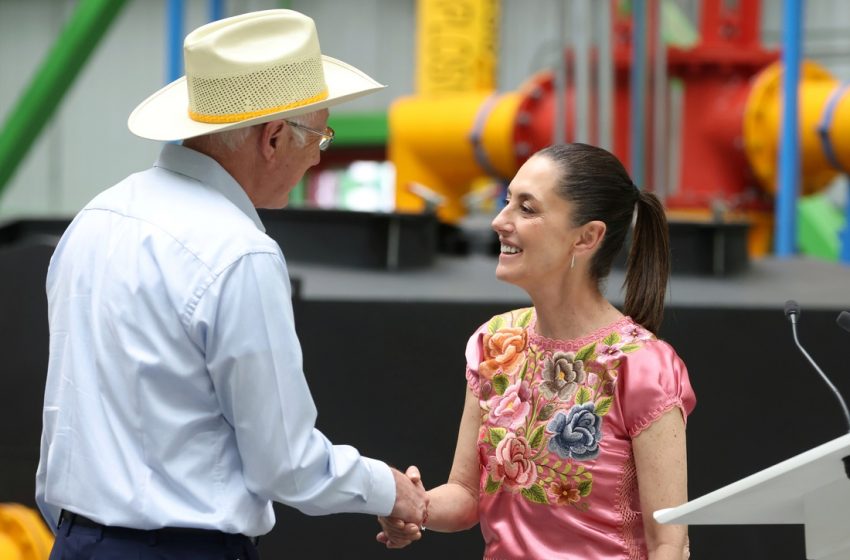 Sheinbaum recorrió la Planta de Carbonización Hidrotermal junto a Ken Salazar