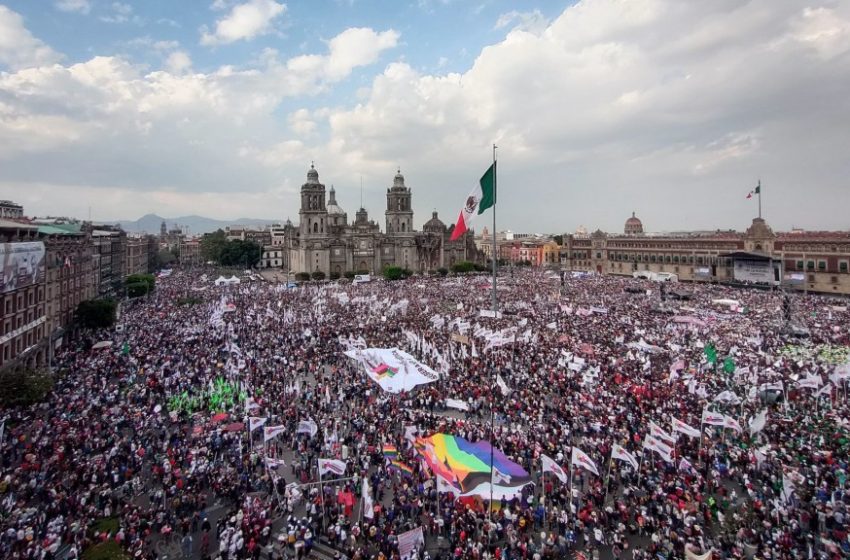  Sheinbaum espera 150 mil personas en el Zócalo para reforzar el mensaje de que la elección ya está definida.