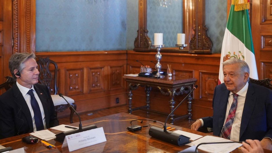 Andrés Manuel López Obrador y Antony Blinken. 