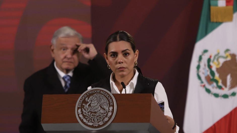 Evelyn Salgado y Andrés Manuel López Obrador