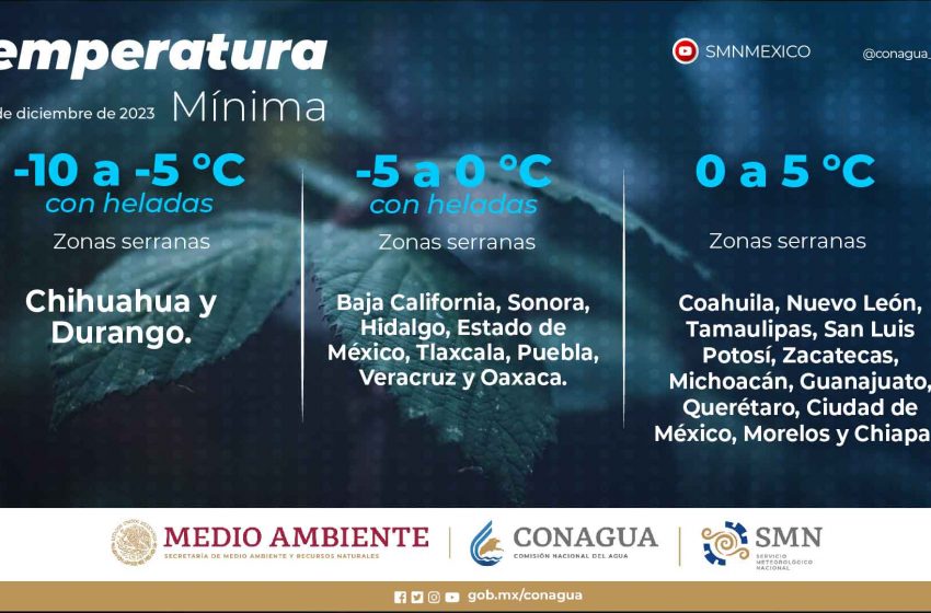  Prevén caída de nieve en 5 estados y temperatura bajo cero para otros 10 este sábado