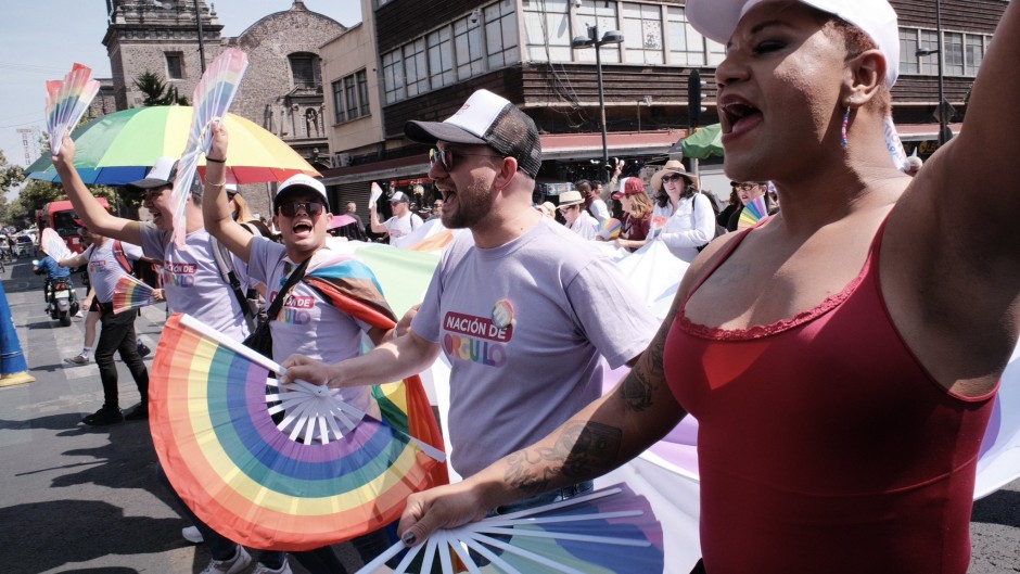 Nación Orgullo presente en el arranque de campaña de la candidata a la presidencia, Claudia Sheinbaum. 