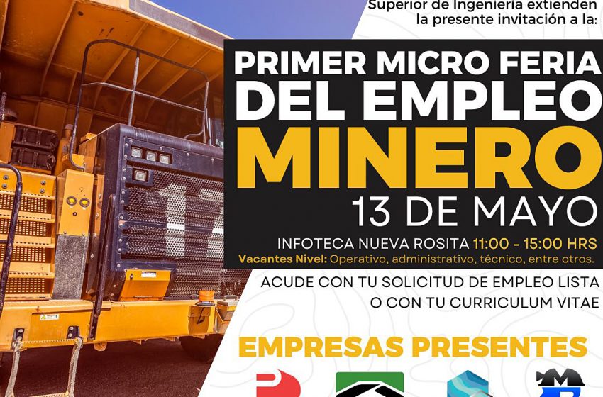 Invita UAdeC a la Primer “Micro Feria del Empleo Minero 2024” en Nueva Rosita