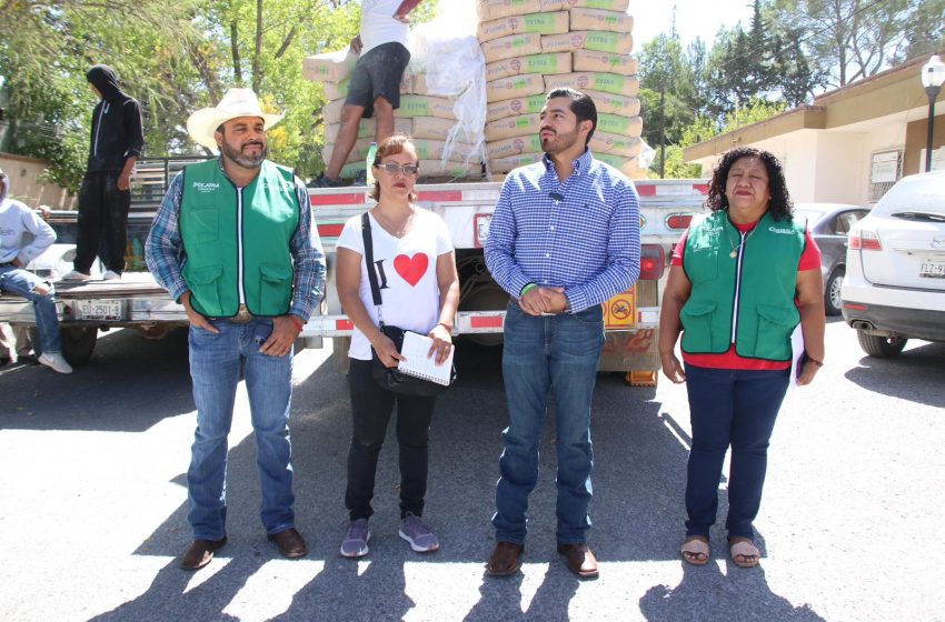 Fortalece Arteaga patrimonio con entregas de cemento a bajo costo