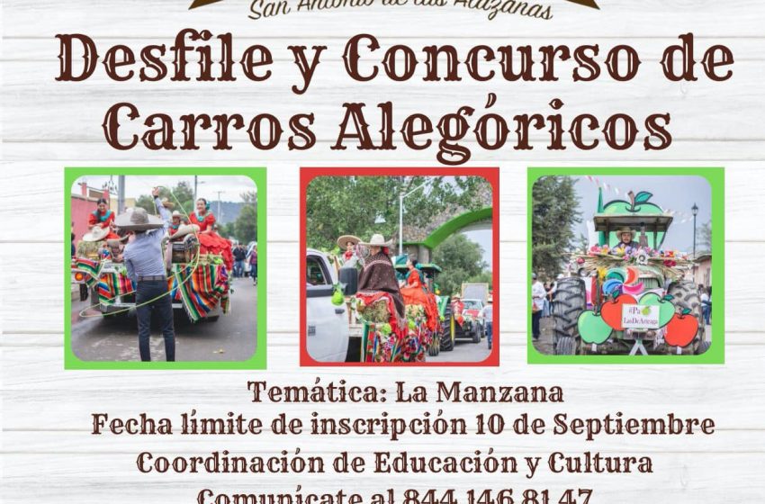 Invita Arteaga a Concurso de Carros Alegóricos en el Festival de la Manzana 2024