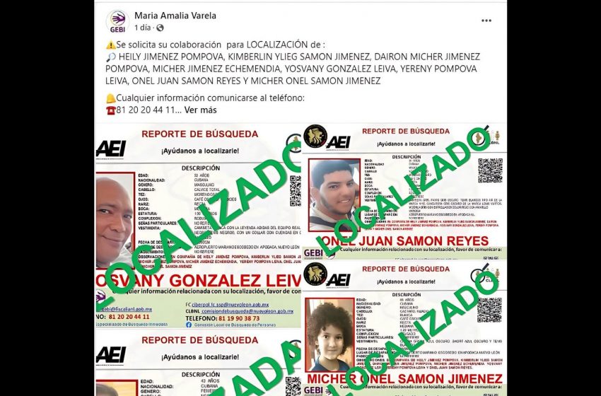 Generó temor en Monterrey desaparición de familia cubana.