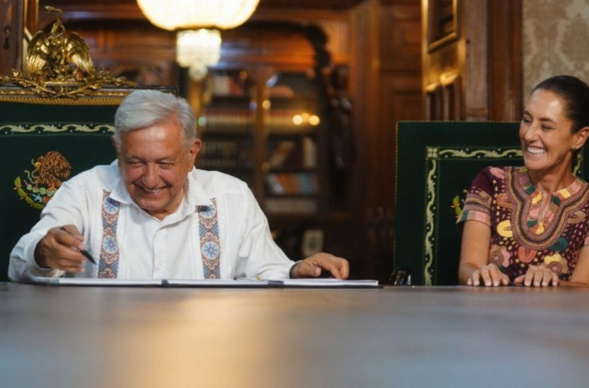  AMLO publico la reforma al Poder Judicial en compañía de Claudia Sheinbaum