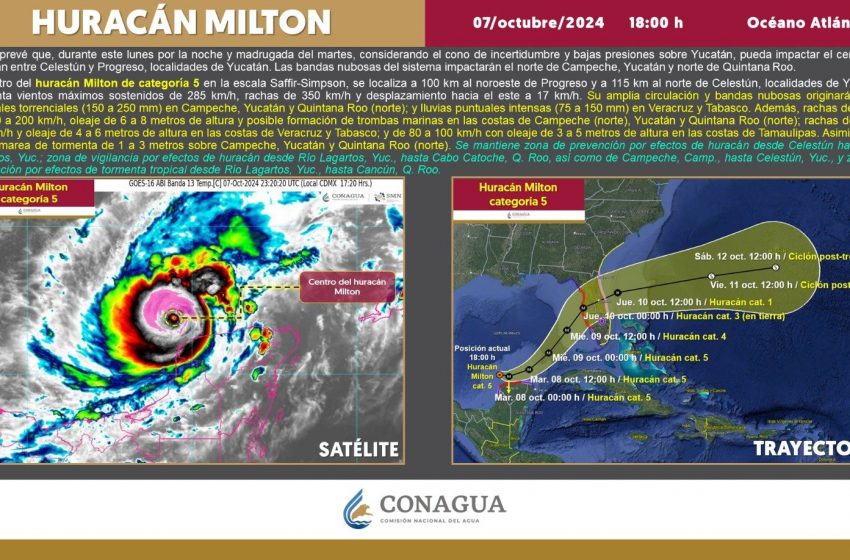  Yucatán, Campeche y Quintana Roo ante impacto parcial de ‘Milton’