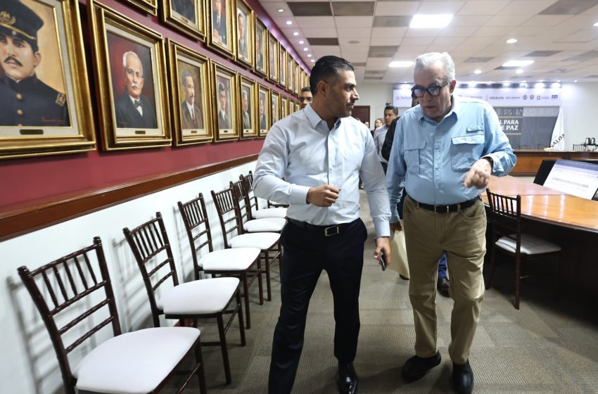 García Harfuch se reúne con Rocha Moya para hablar de resultados.