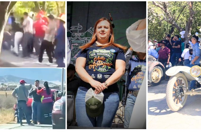 Convierten Arteaga en cantina durante evento de autos clásicos.