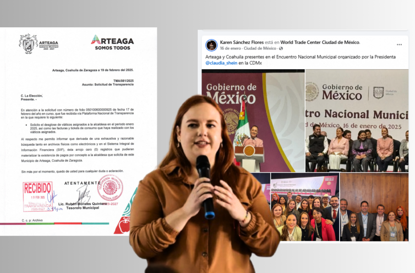  Alcaldesa de Arteaga oculta información sobre viáticos asignados a CDMX.