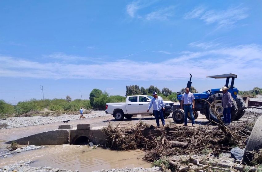 Apoyo a ejidatarios de Mesillas y atención a sectores tras lluvias en Ramos Arizpe, Coahuila