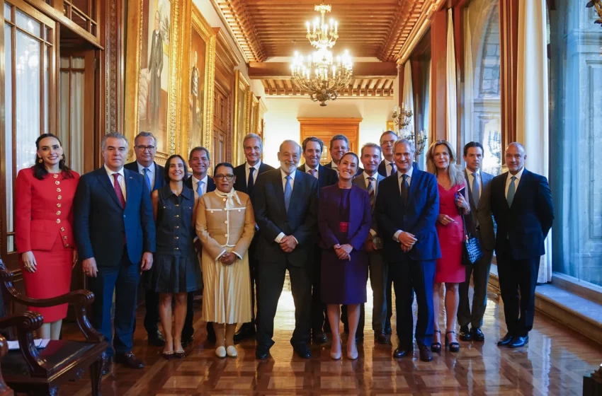 Reunión de Claudia Sheinbaum con empresarios en Palacio Nacional
