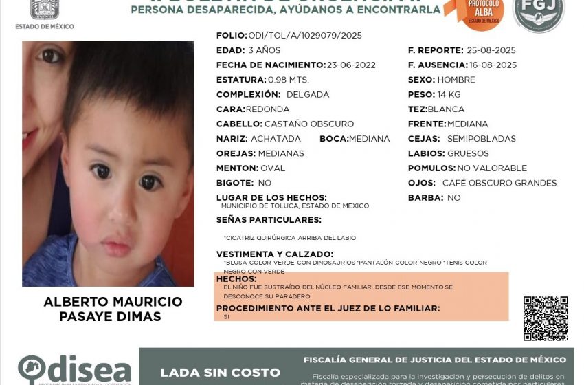 Desaparición de niño saltillense en el Estado de México: búsqueda en curso