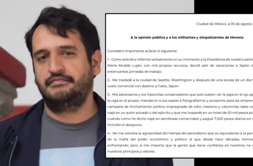 “Acusación de espionaje durante el viaje de Andrés Manuel López Beltrán a Japón”