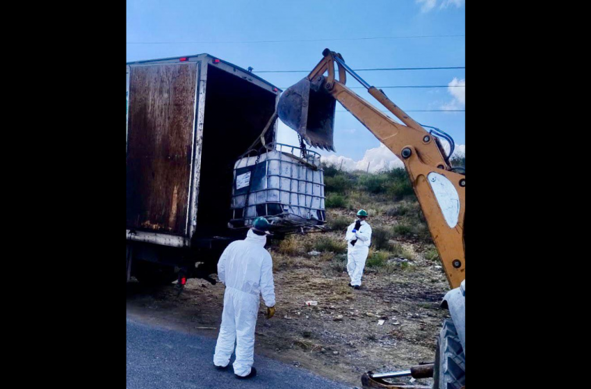  Retiran contenedores con pilas en Ramos Arizpe para evitar contaminación