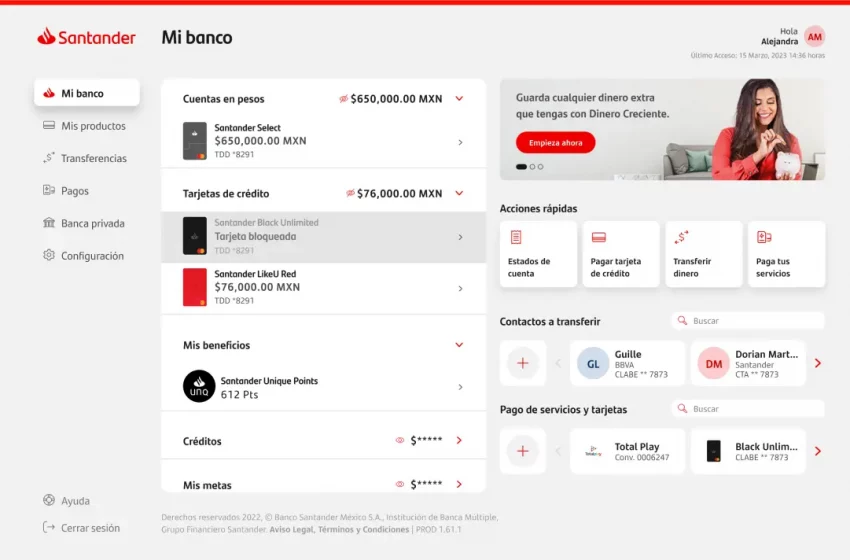Santander implementará Monto Transaccional del Usuario (MTU) para mayor seguridad en transacciones digitales