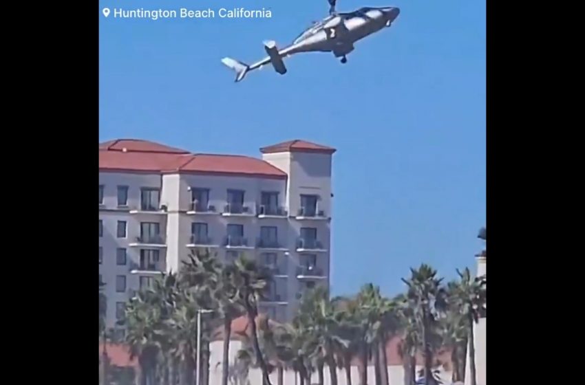 Accidente de helicóptero en Huntington Beach, California deja cinco heridos