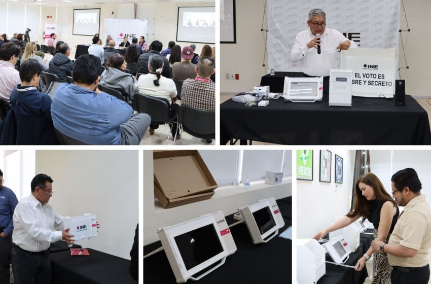  Capacitación del INE en Coahuila sobre uso de urna electrónica para la jornada electoral